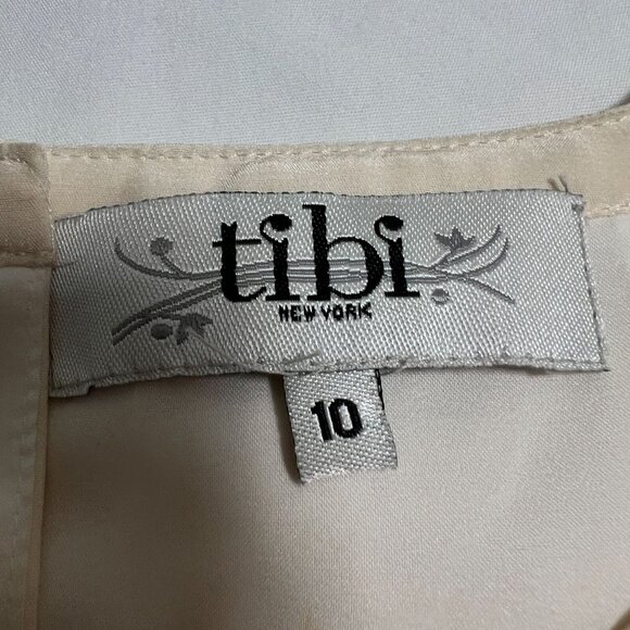 Tibi New York Ruffled Crepe de Chine Silk Halter Midi Dress Ivory White Size 10 - Picture 6 of 15